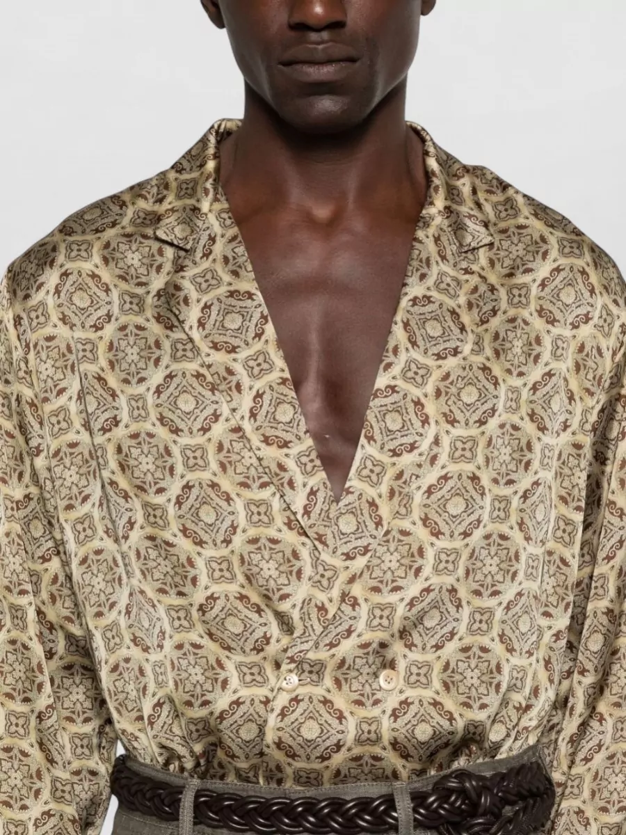 Emporio Armani Printed Double-Breasted Jacket