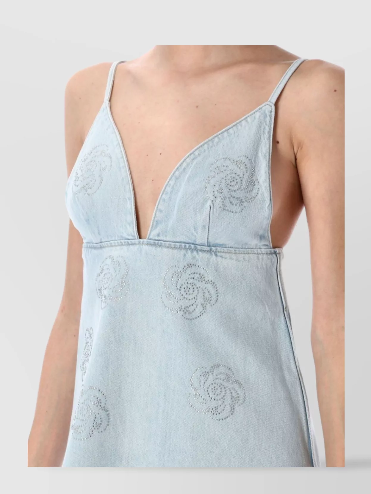Rotate Birger Christensen Studded Denim Mini Dress
