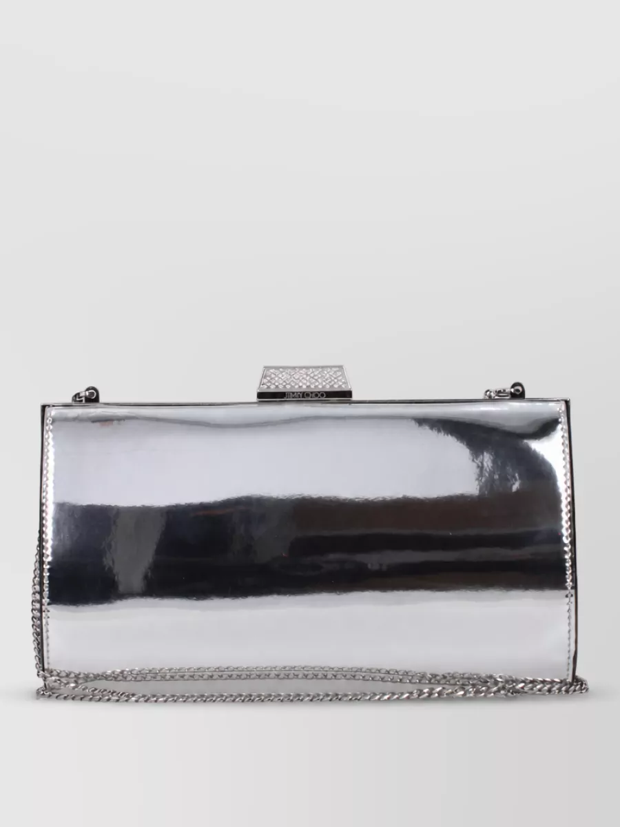 Jimmy Choo leather clutch bag