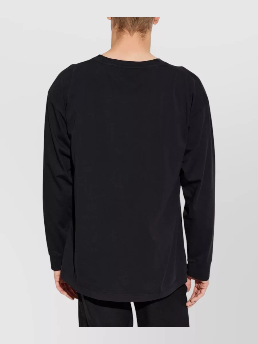 Mm6 Maison Margiela Cotton Logo Patch Long-Sleeve T-Shirt