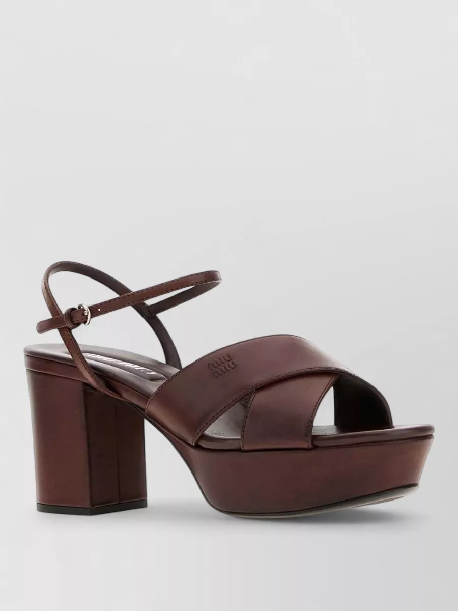 Miu Miu leather sandals