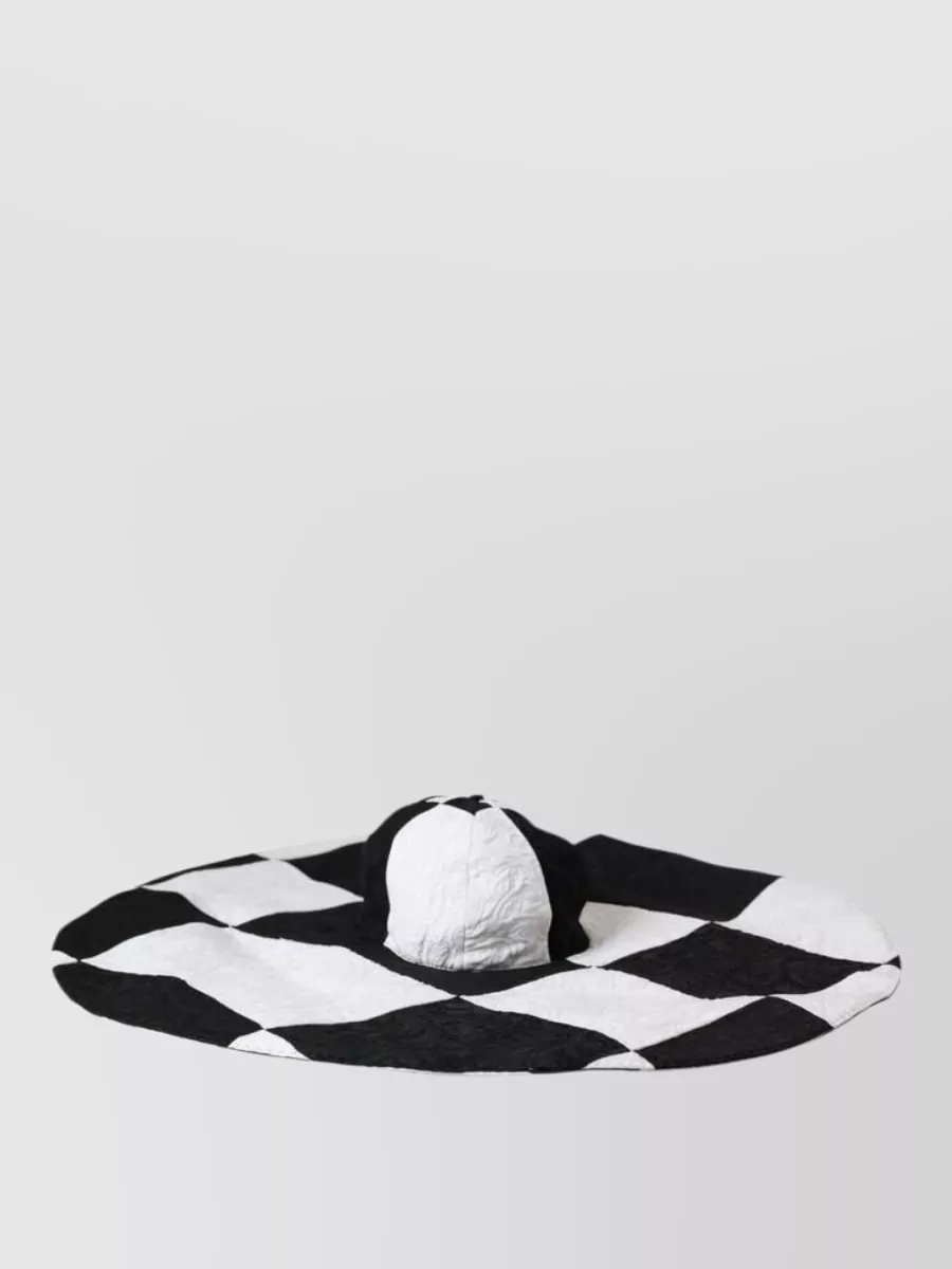 Dolce&Gabbana checked quilted sun hat