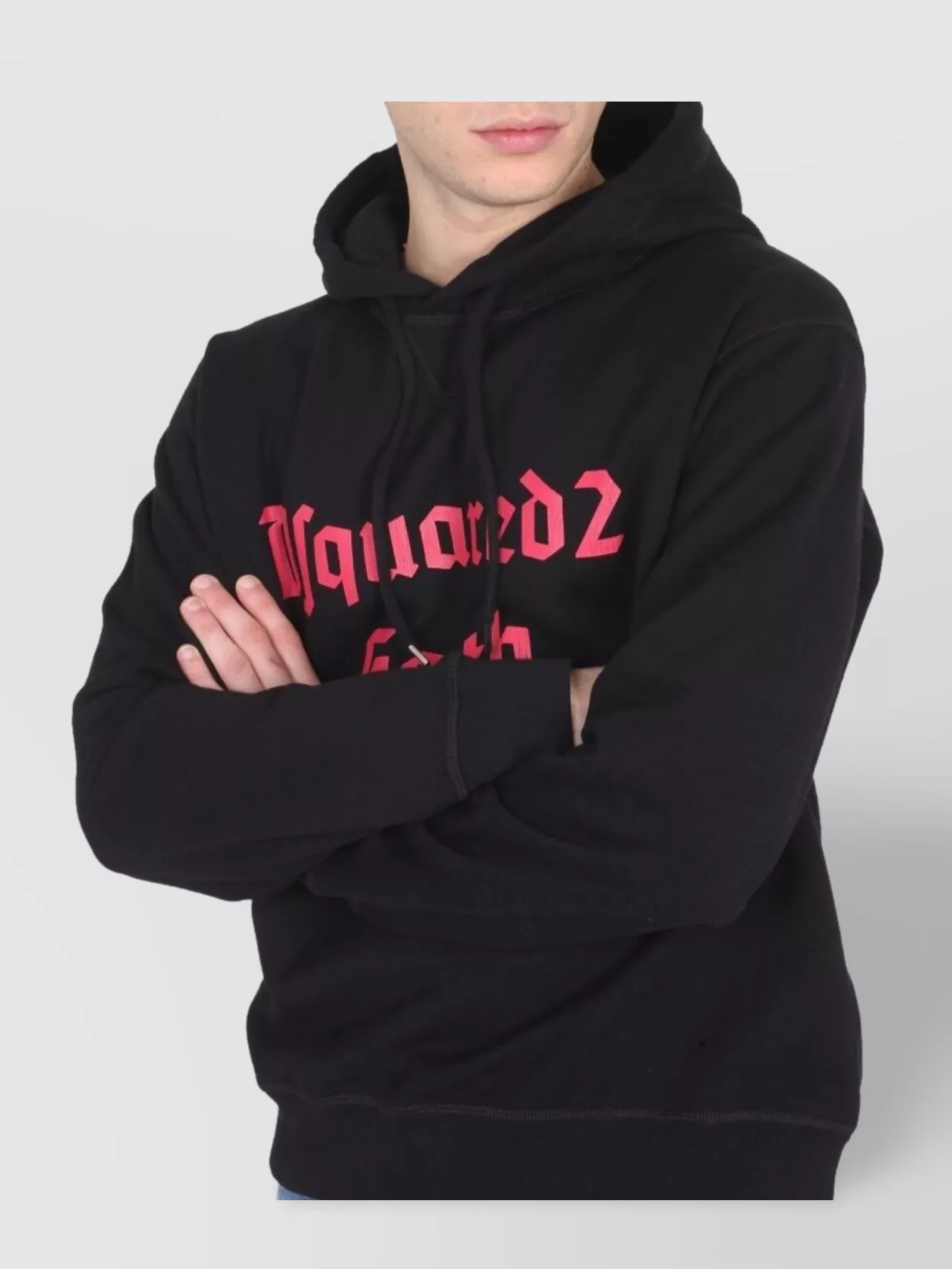 Shop Dsquared2 Logo Print Hooded Sweatshirt