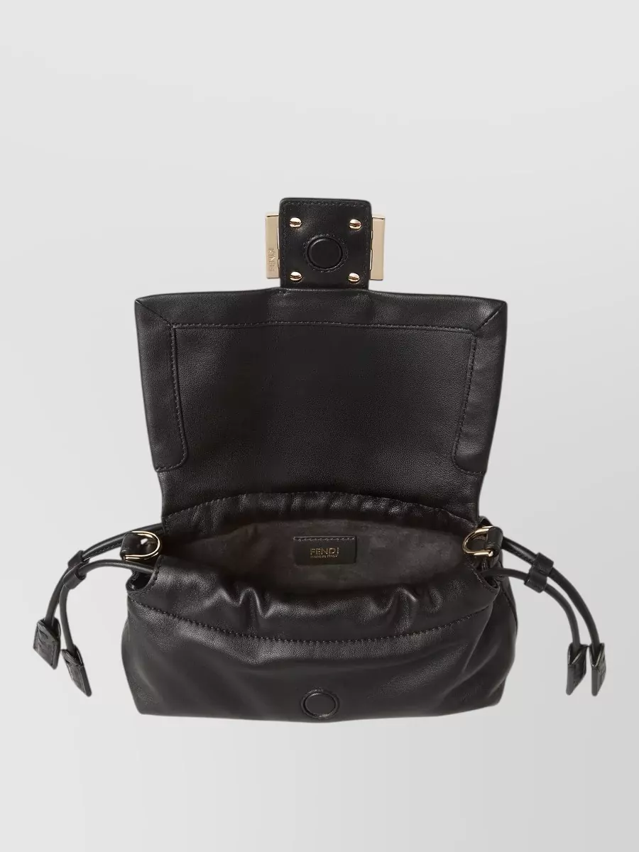 Fendi Baguette Small Leather Clutch Bag