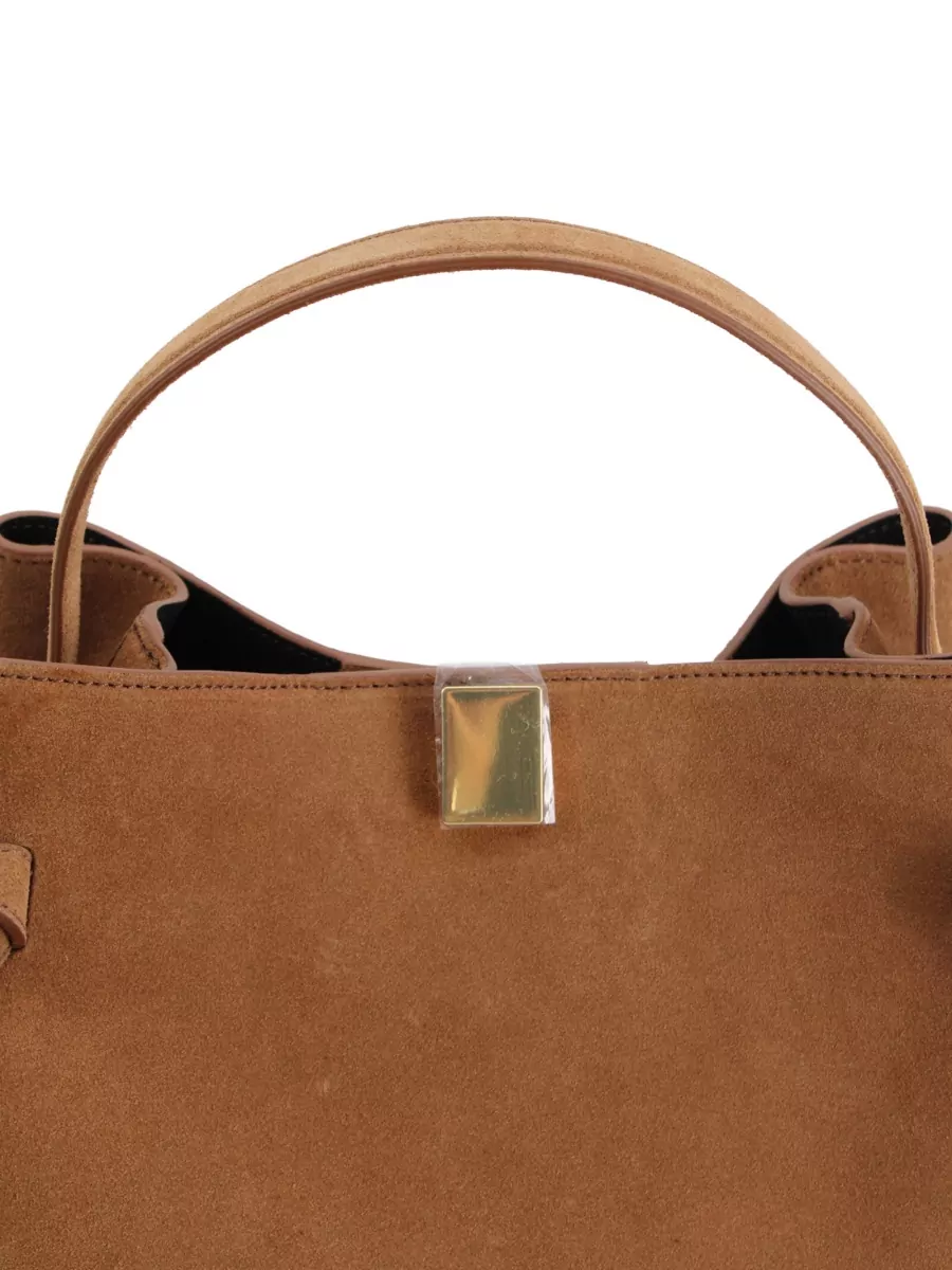 Yuzefi Suede Leather Knot-Detail Tote Bag