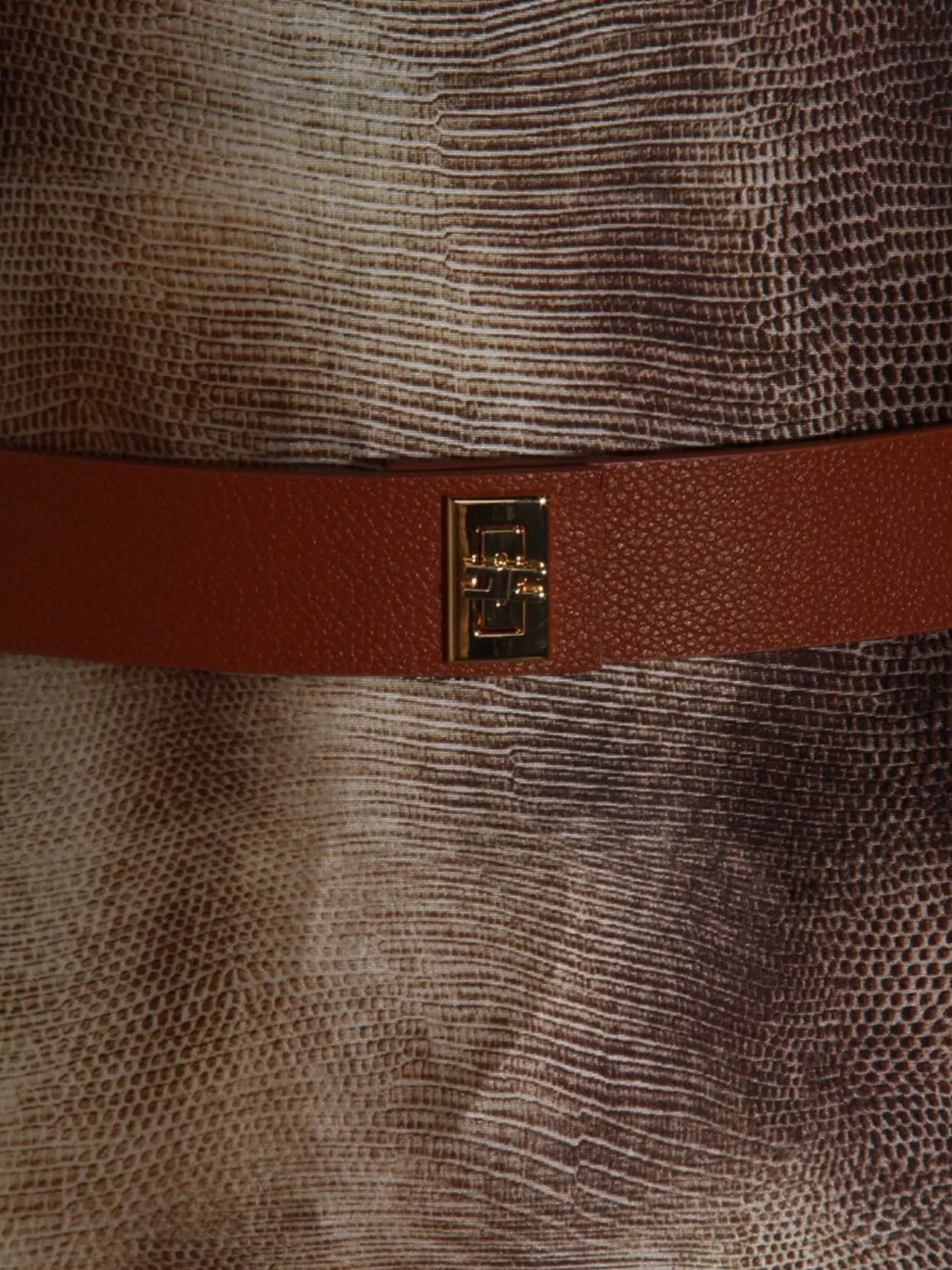 Elisabetta Franchi Sleeveless Racerback Dress Belted Waist