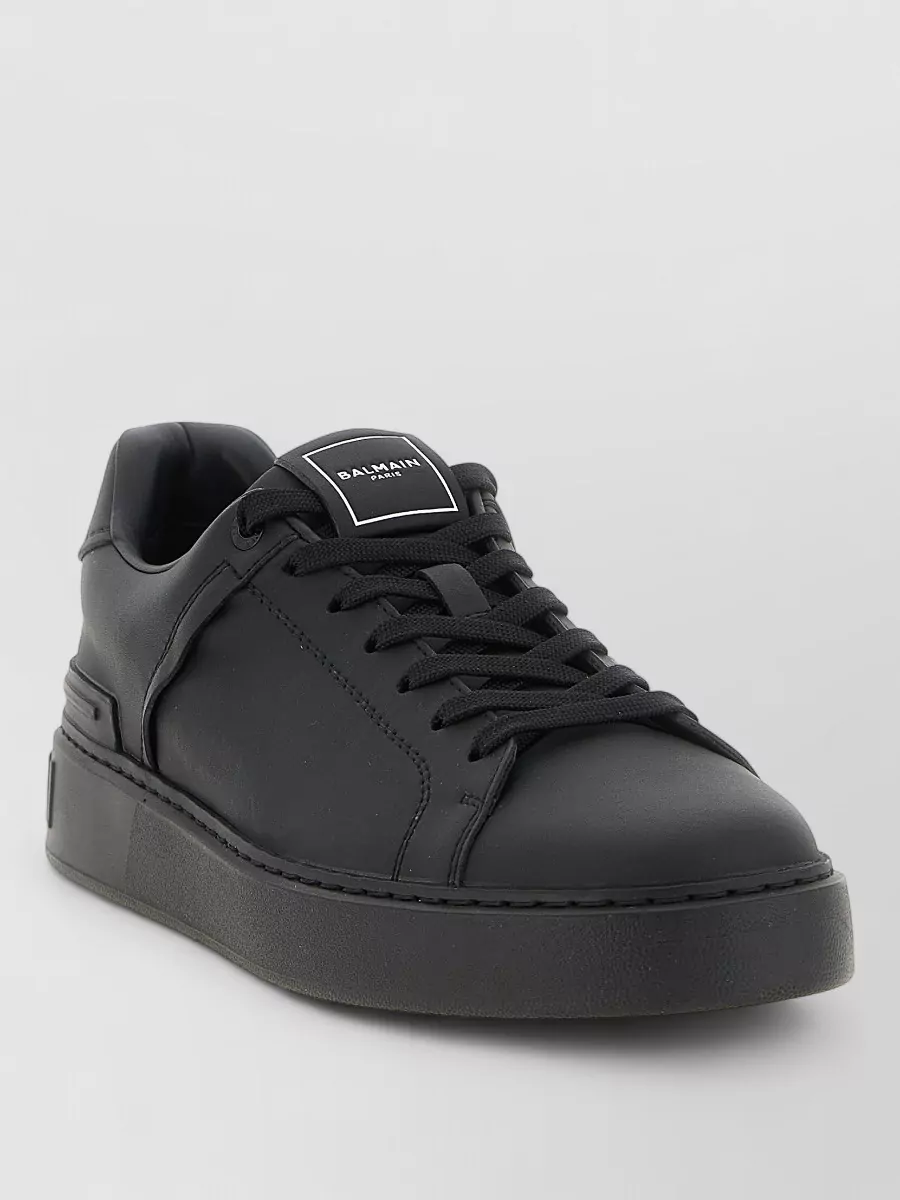 Balmain Leather Low-Top Sneakers