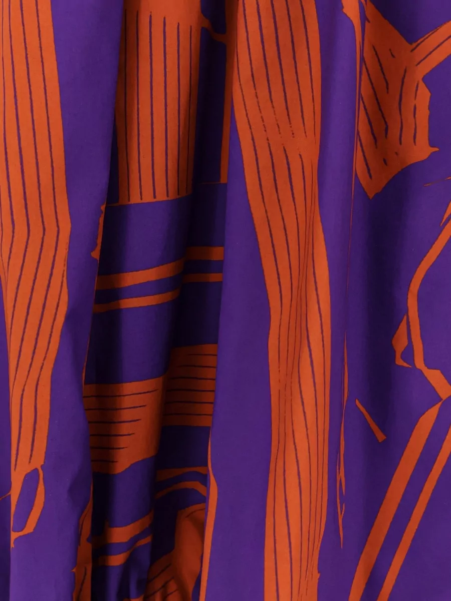Dries Van Noten Cotton Printed Ruffled Long-Sleeve Blouse