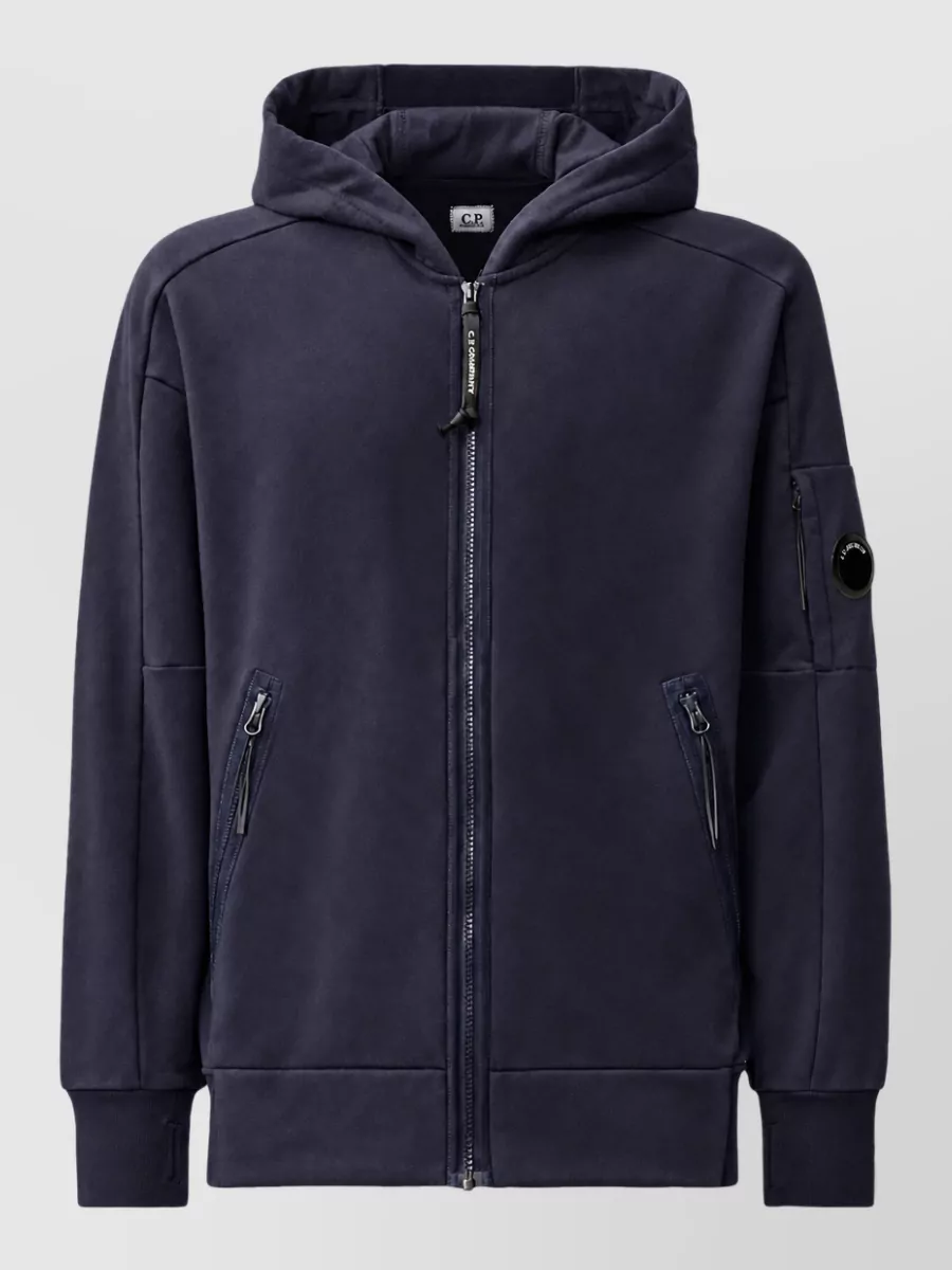 C.P. Company cotton zip hooded sweatshirt
