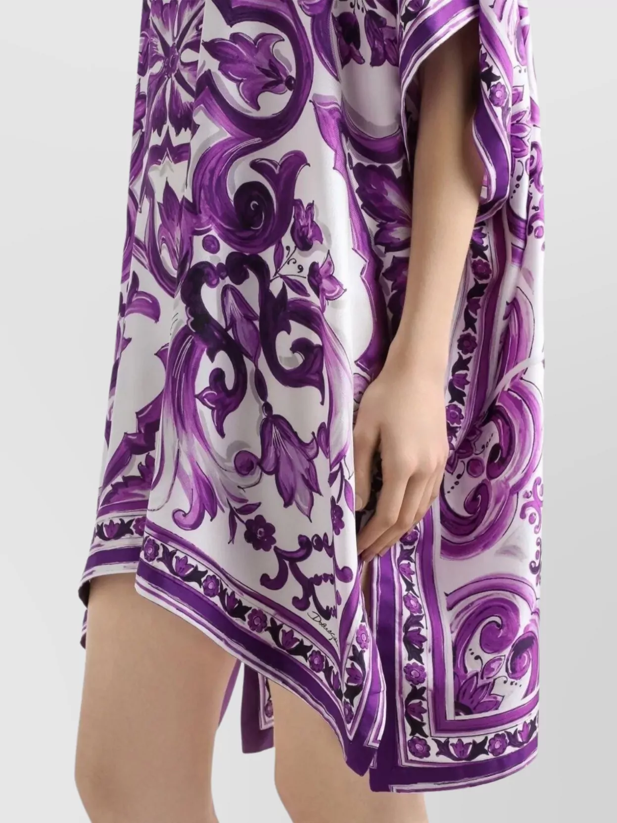 Dolce&Gabbana Ornate Pattern Flared Hem Dress