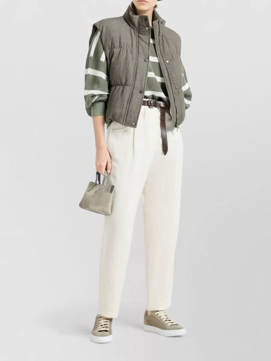 Brunello Cucinelli Cotton Down Sleeveless Jacket