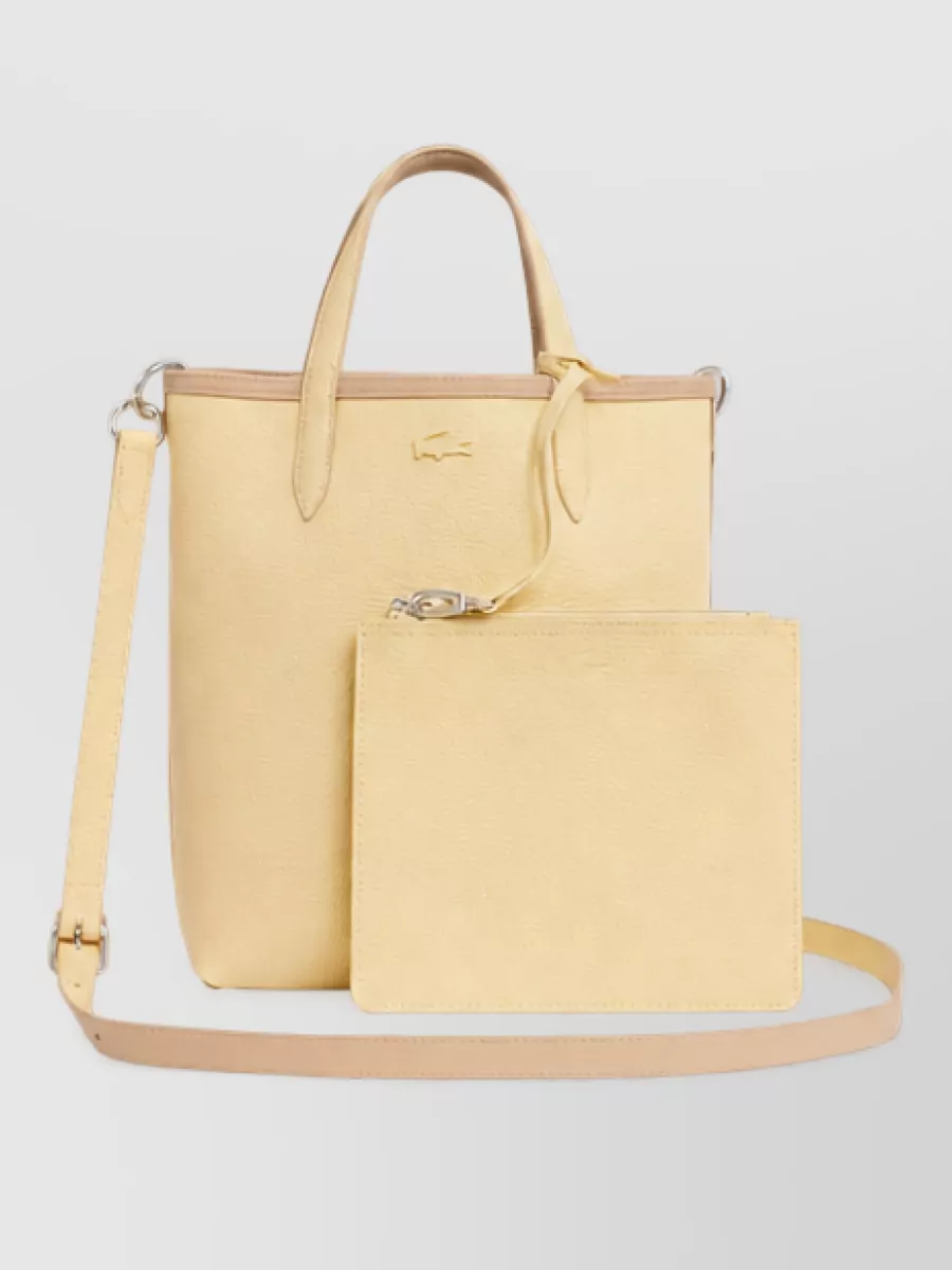 Lacoste leather tote bag