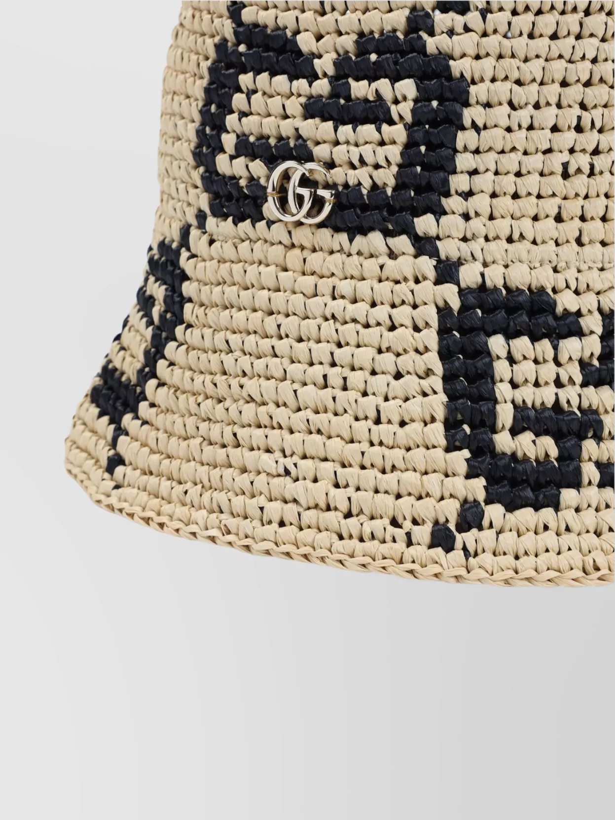 Gucci Embellished Straw Bucket Hat