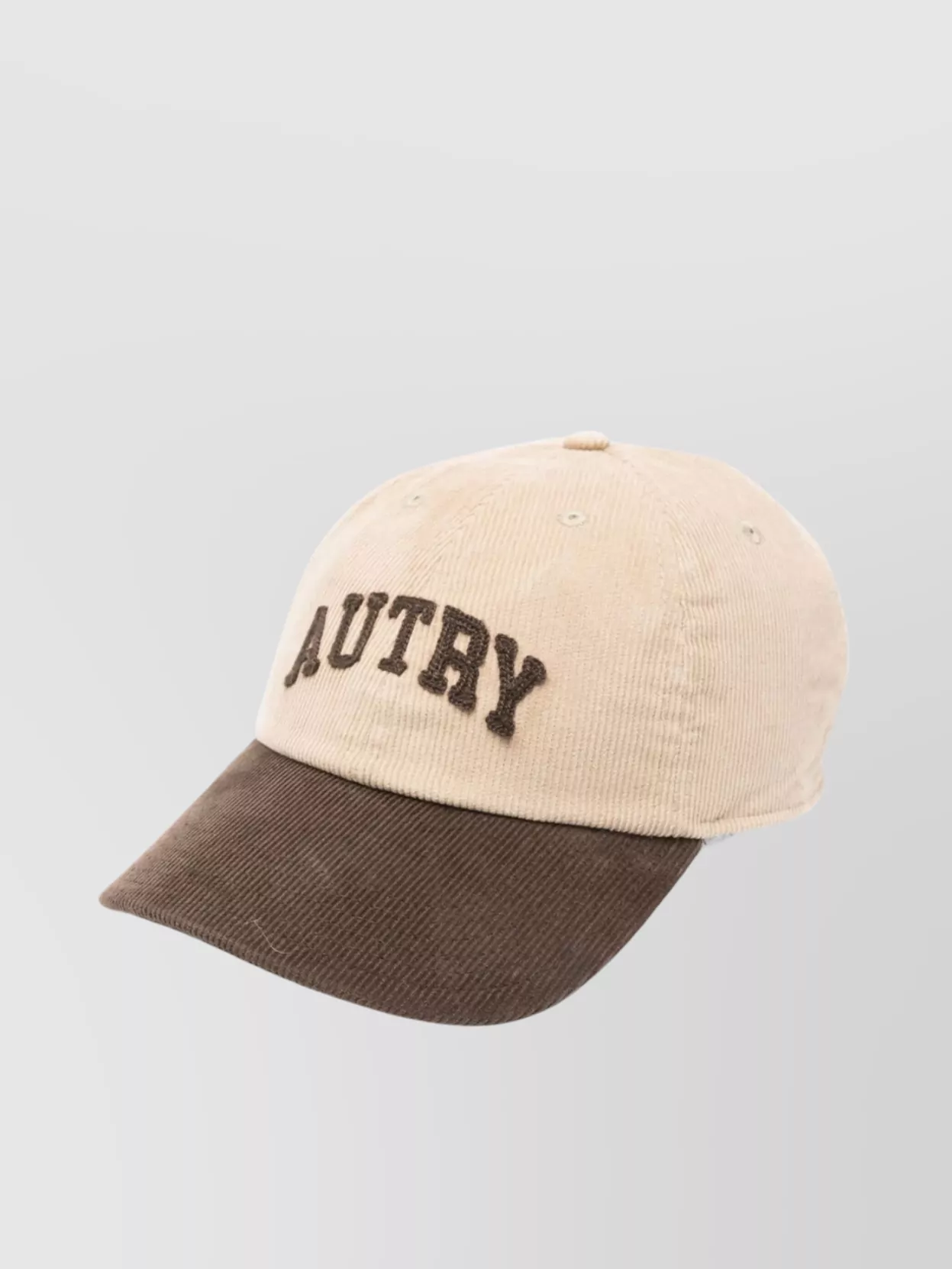 Autry Cap With Curved Brim And Ventilation Eyelets In Neutral