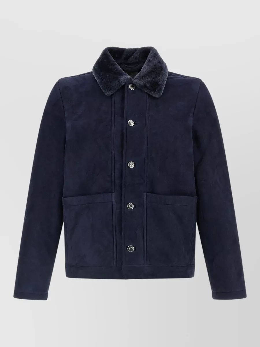 Giorgio Brato leather single breasted coat