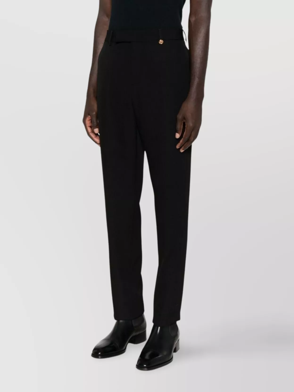 Versace Straight Trousers With Pockets And Belt Loops