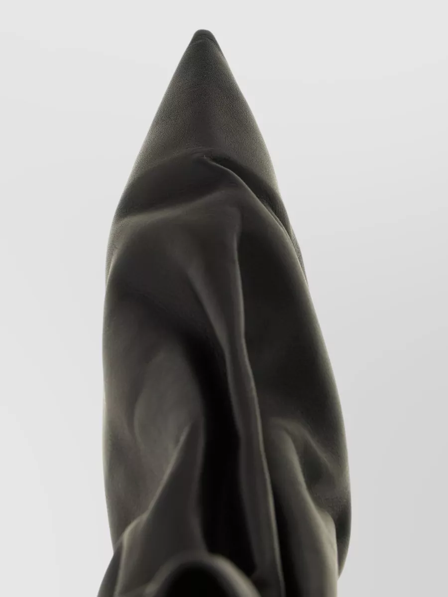 Rick Owens Leather Cuffed Ankle Boots