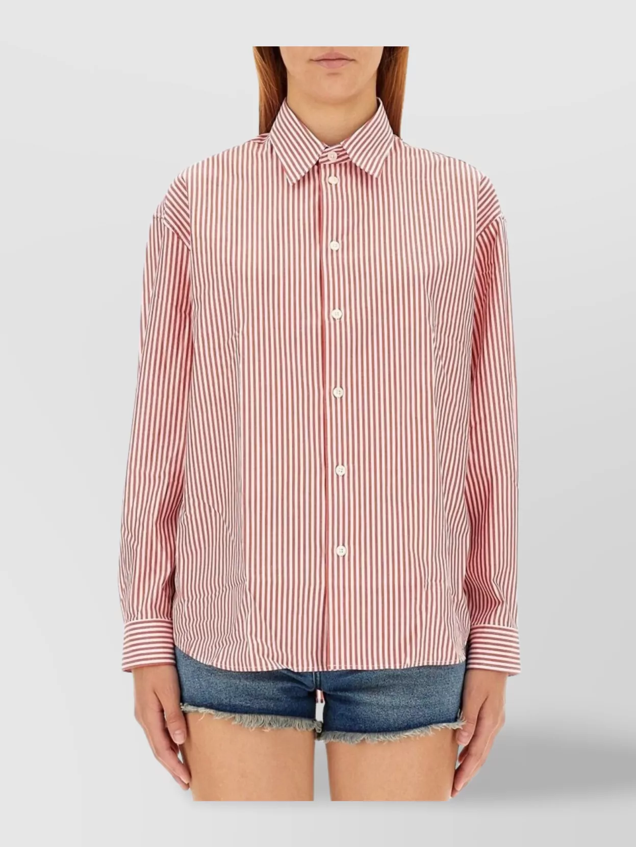 Sporty & Rich Striped Long Sleeve Regular Fit Shirt