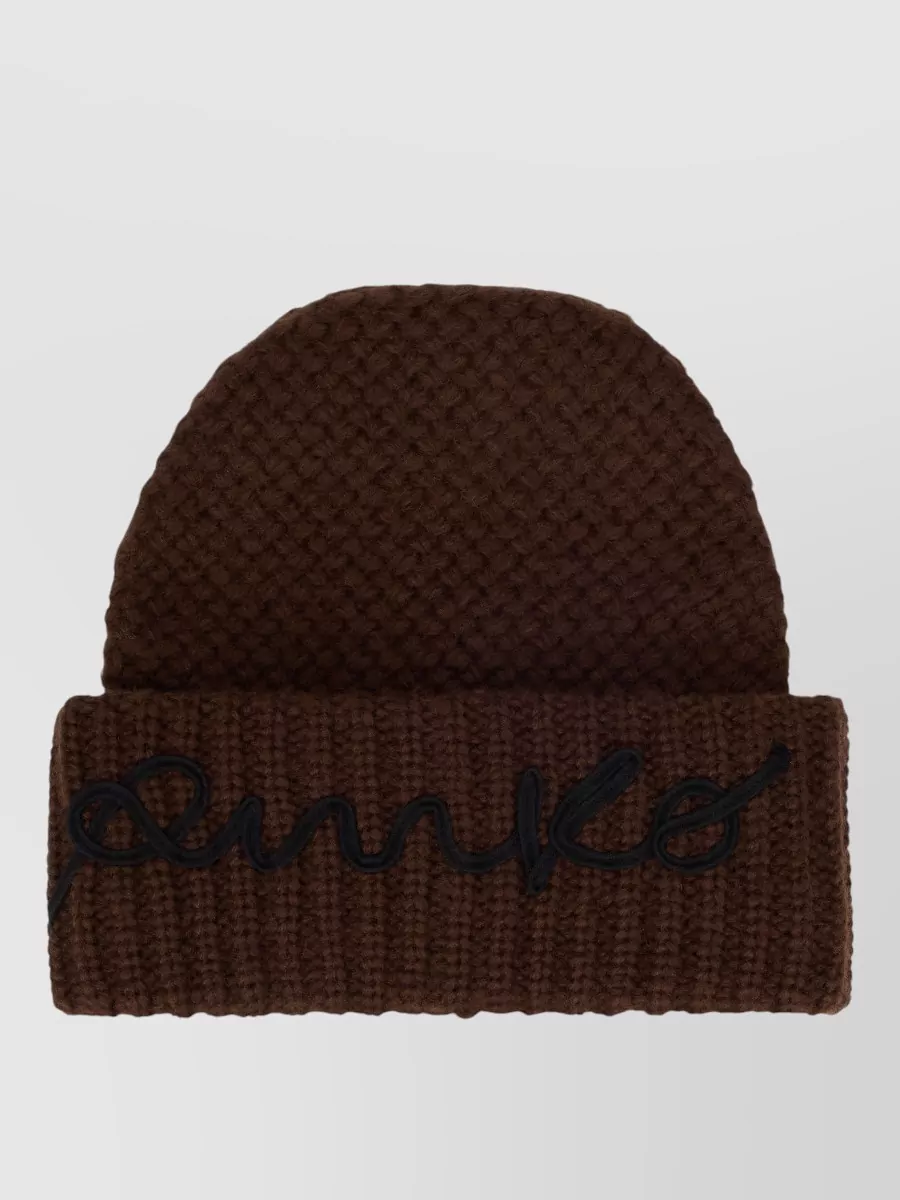 Pinko Ribbed Knit Beanie