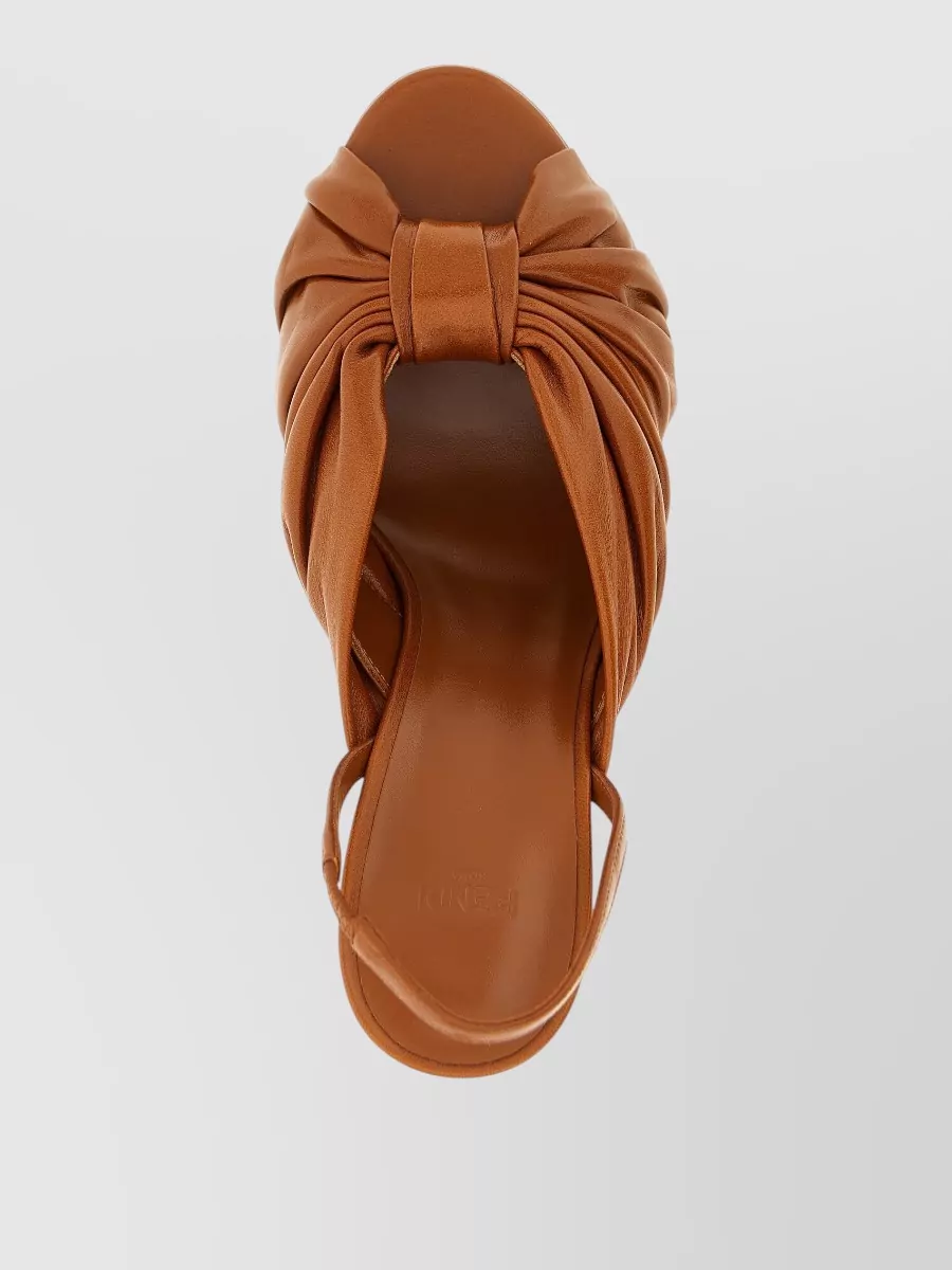 Fendi Leather Slingback Sandals