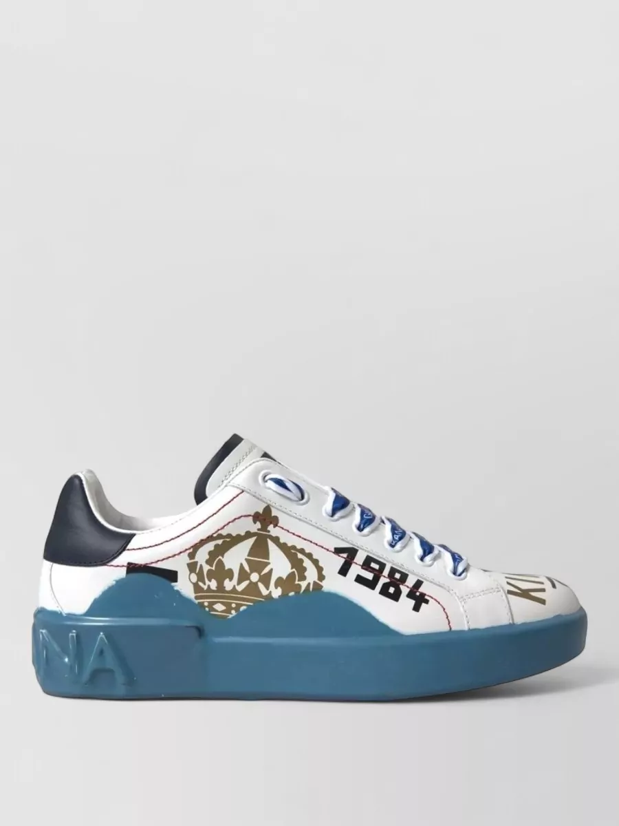 Dolce&Gabbana Leather Printed Sneakers