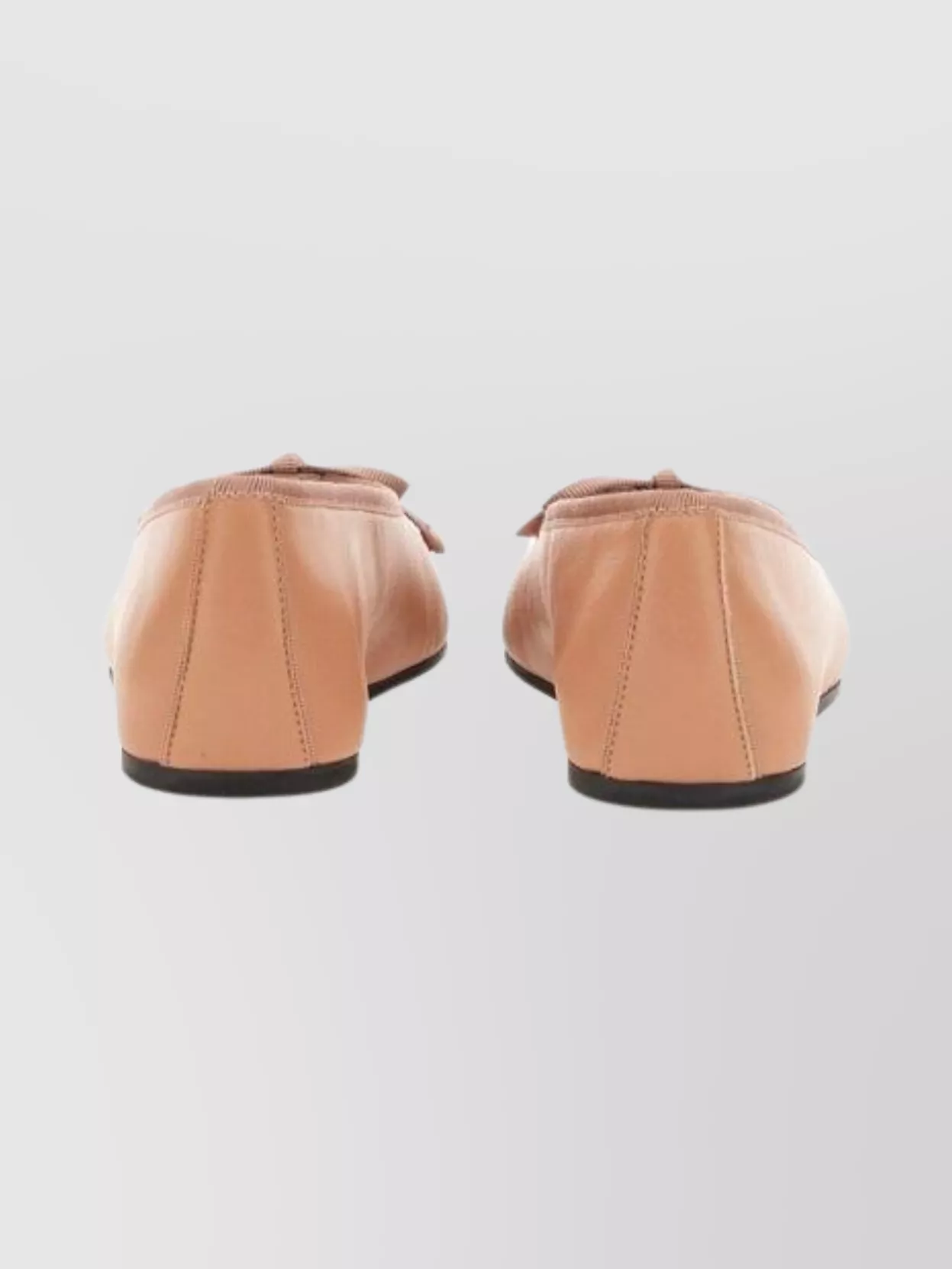 Ferragamo Nappa Ballerina Shoes Bow Detail In Orange