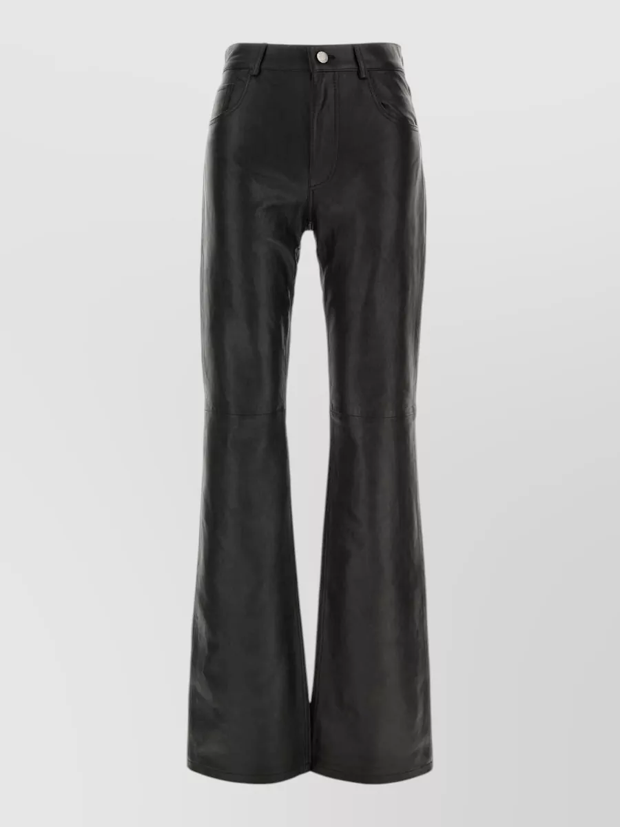 Haikure Leather straight-leg trousers