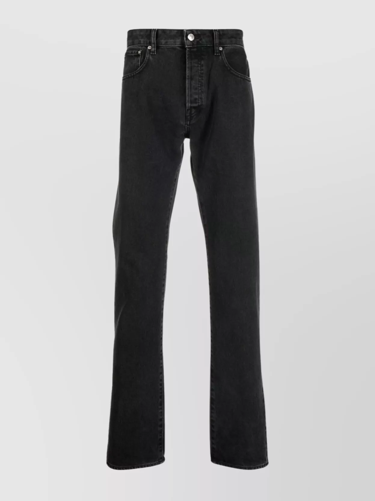 Shop Kenzo Streamline Mid-rise Slim Cut Trousers In Black
