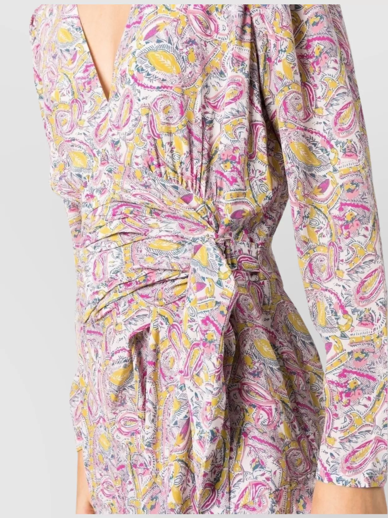 Iro Graphic Print Short Wrap Dress