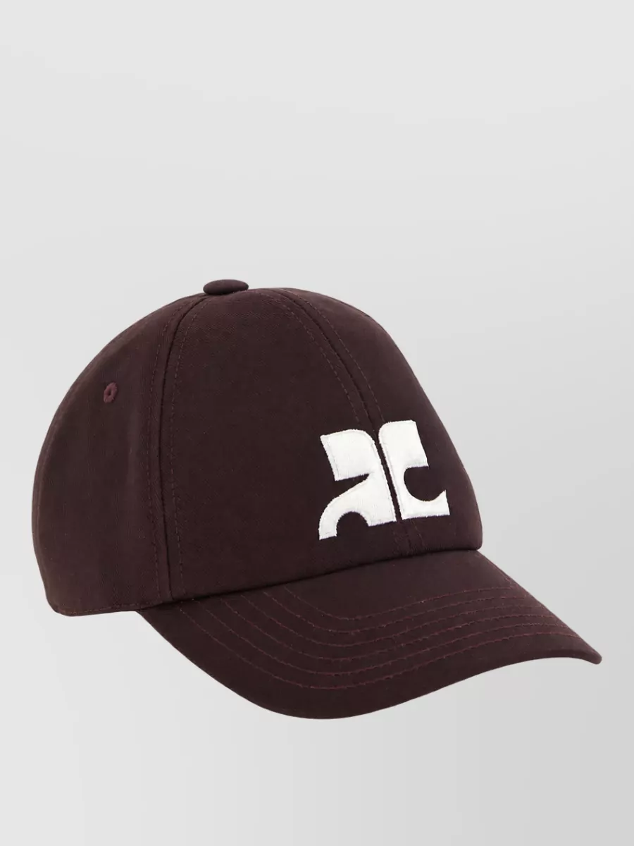Courrèges cotton logo baseball cap