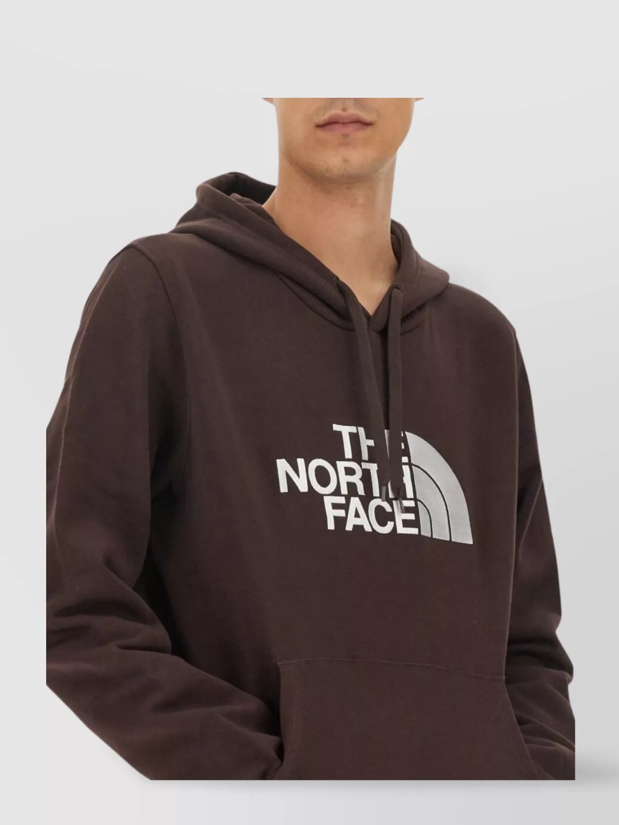THE NORTH FACE LOGO HOODED SWEATSHIRT KANGAROO POCKET 