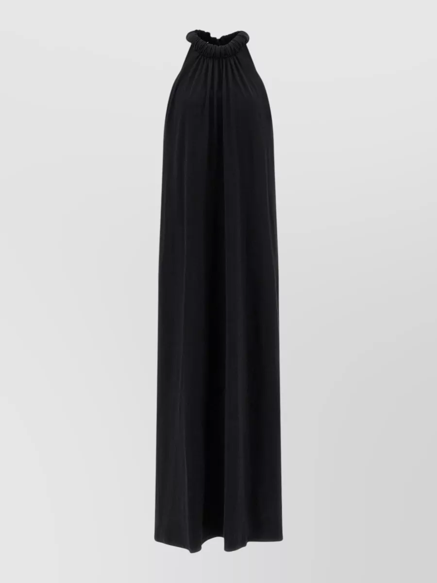 Nude Cotton jersey sleeveless halterneck maxi dress