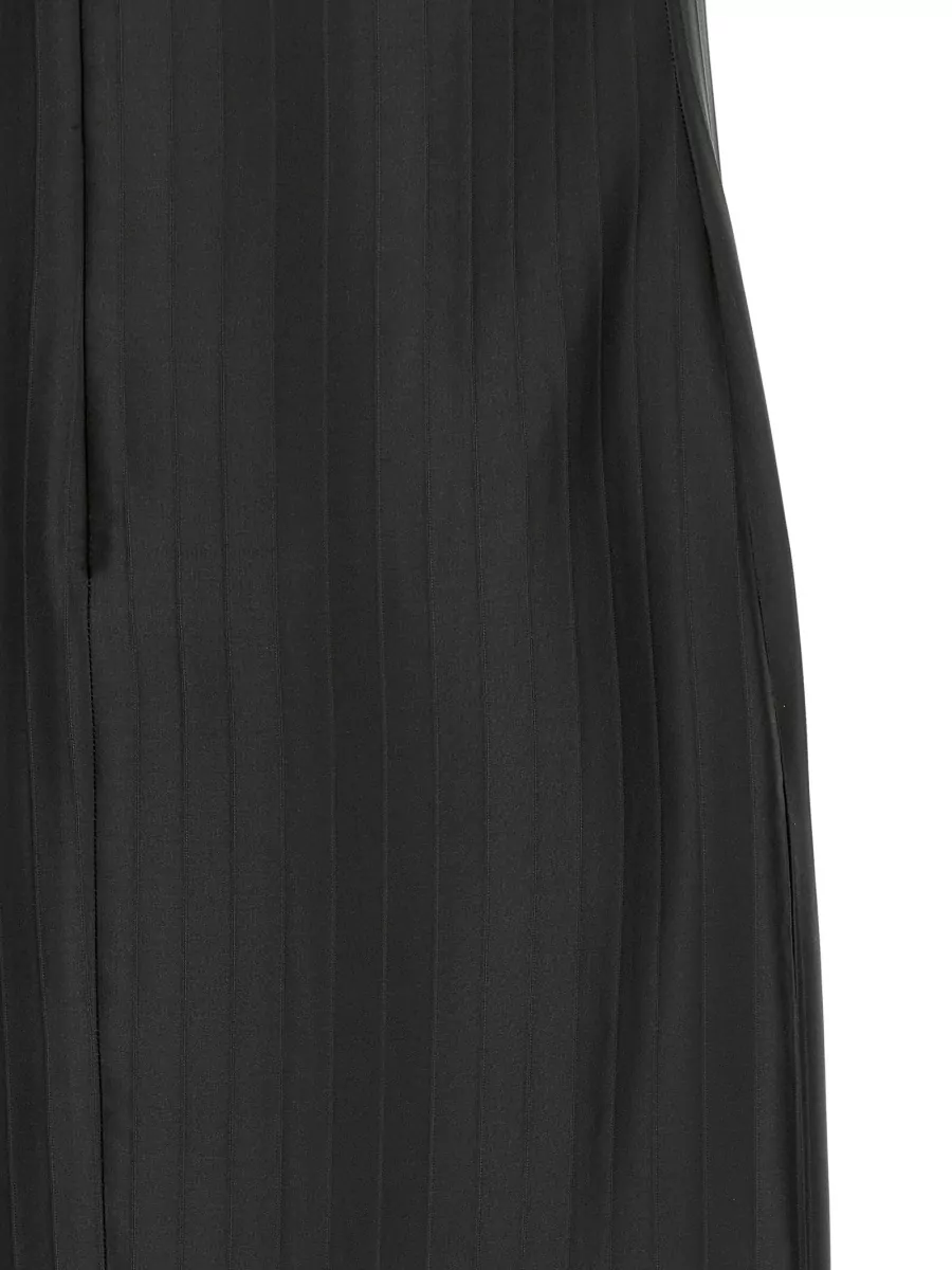 Loulou Studio Striped Off-The-Shoulder Sleeveless Midi Dress