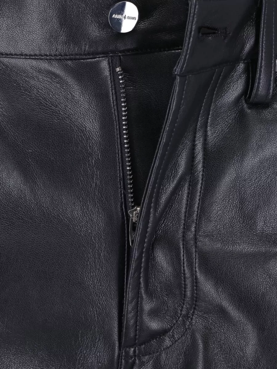 Anine Bing High-Rise Straight-Leg Trousers