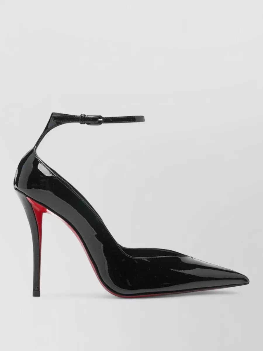 Christian Louboutin Patent Leather Ankle Strap Pumps