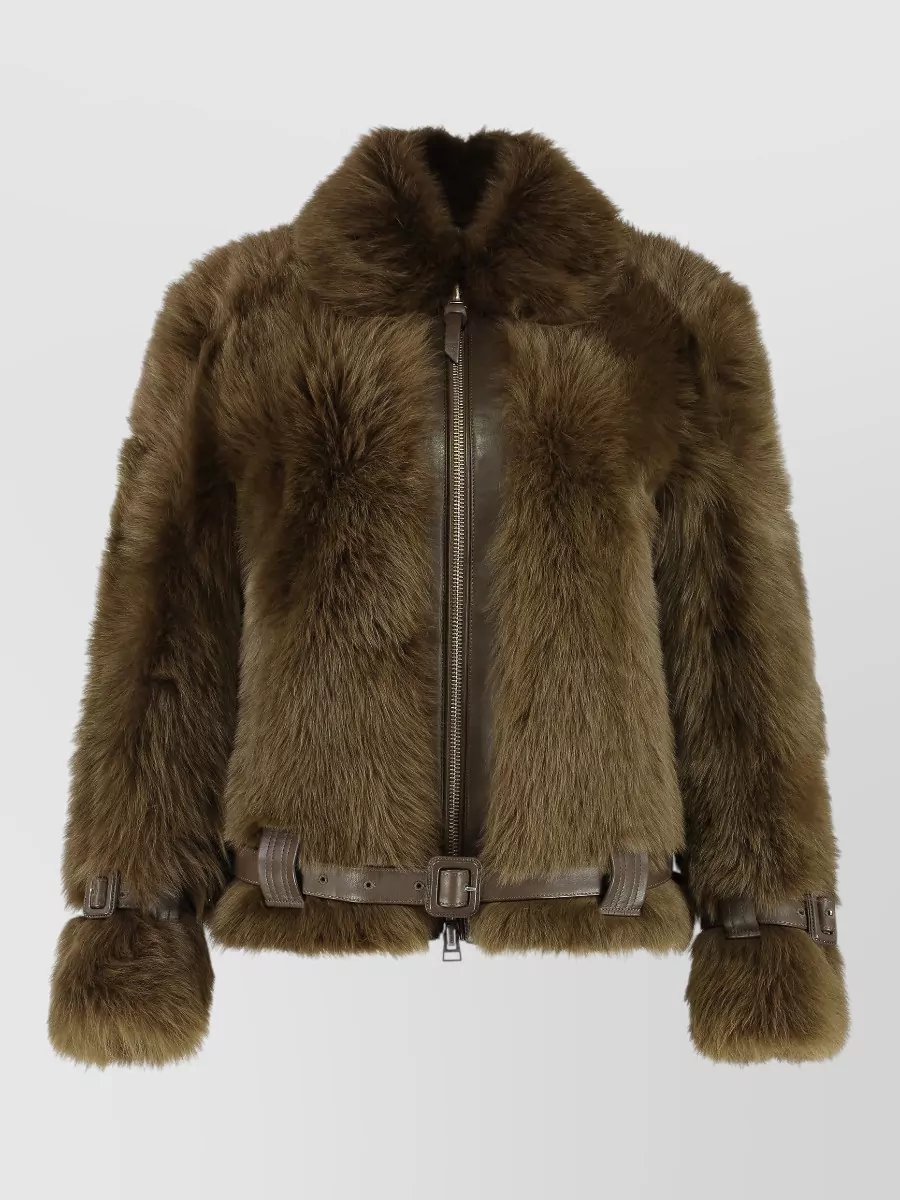 Tom Ford Leather belted jacket