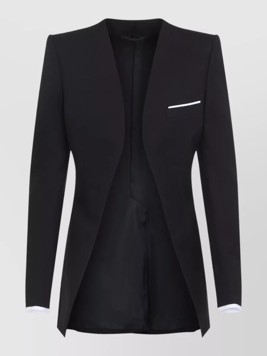 Tom Ford silk wool collarless blazer