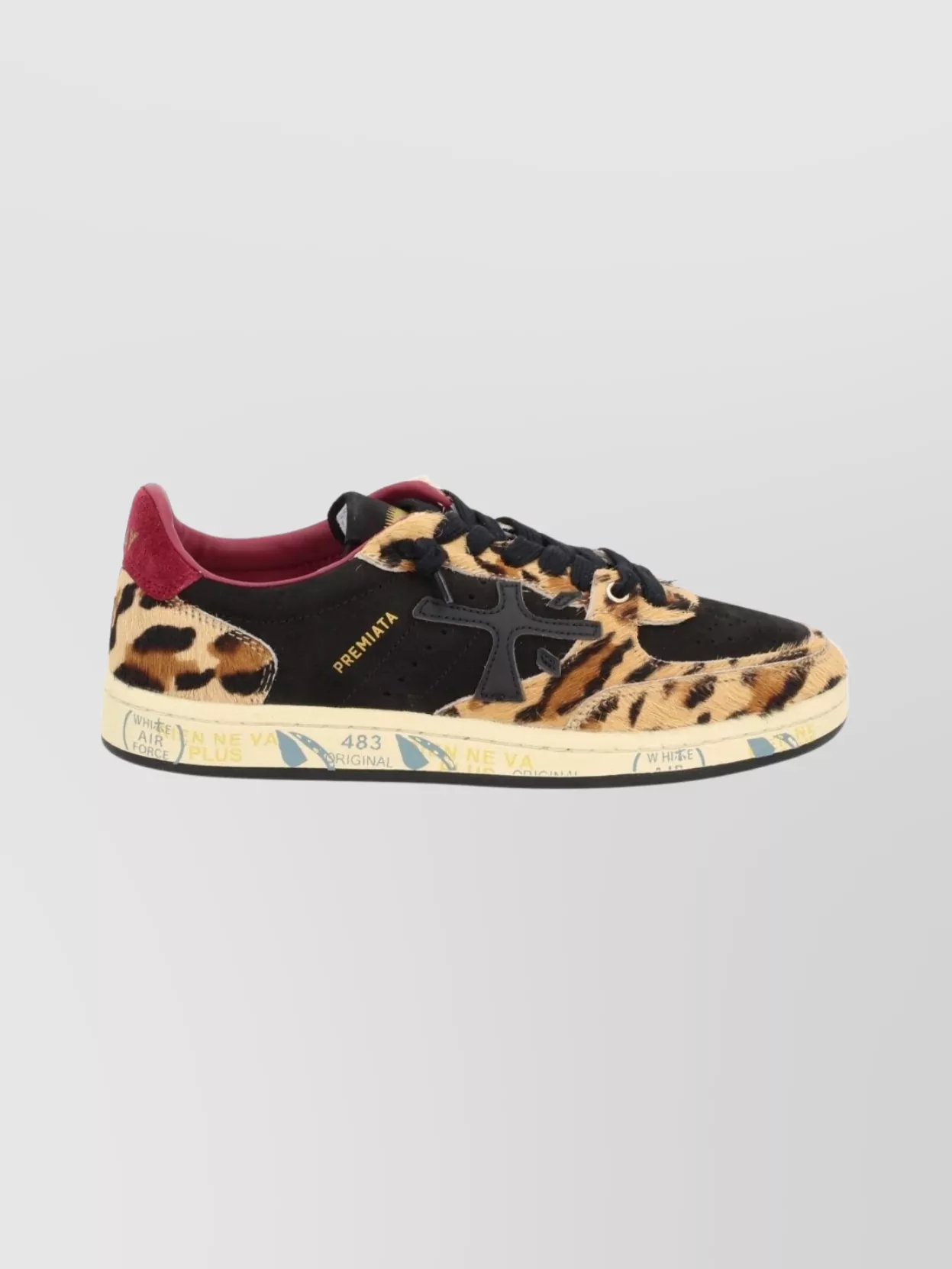 Premiata Animal Print Sneakers Rubber Sole