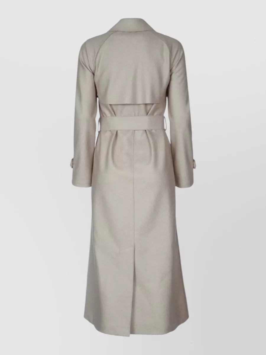 Harris Wharf London Wool Long Raglan Trench Coat