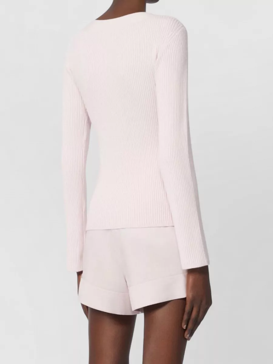 Max Mara Knitwear V Neck Long Sleeves Ribbed Design