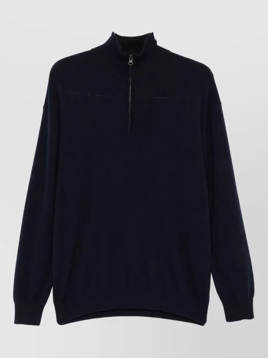Lisa Yang cashmere half-zip stand-collar sweater