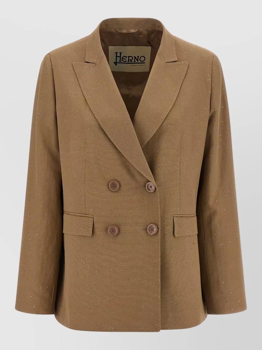 Herno sequined double-breasted blazer