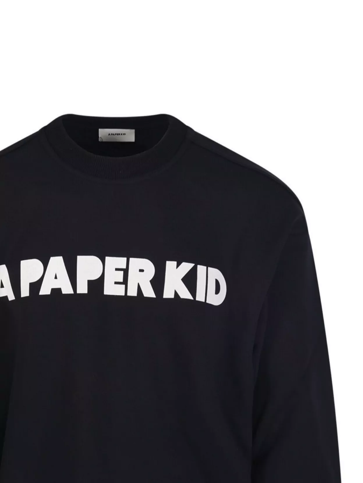 A Paper Kid Crew Neck Long Sleeve Ribbed Sweatshirt