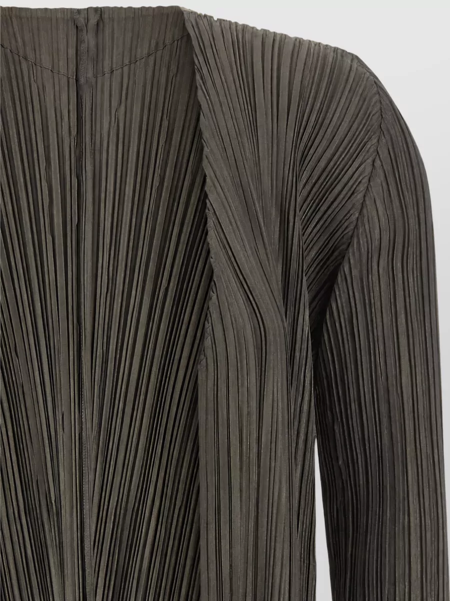 Pleats Please Issey Miyake Pleated Long-Sleeve Cardigan
