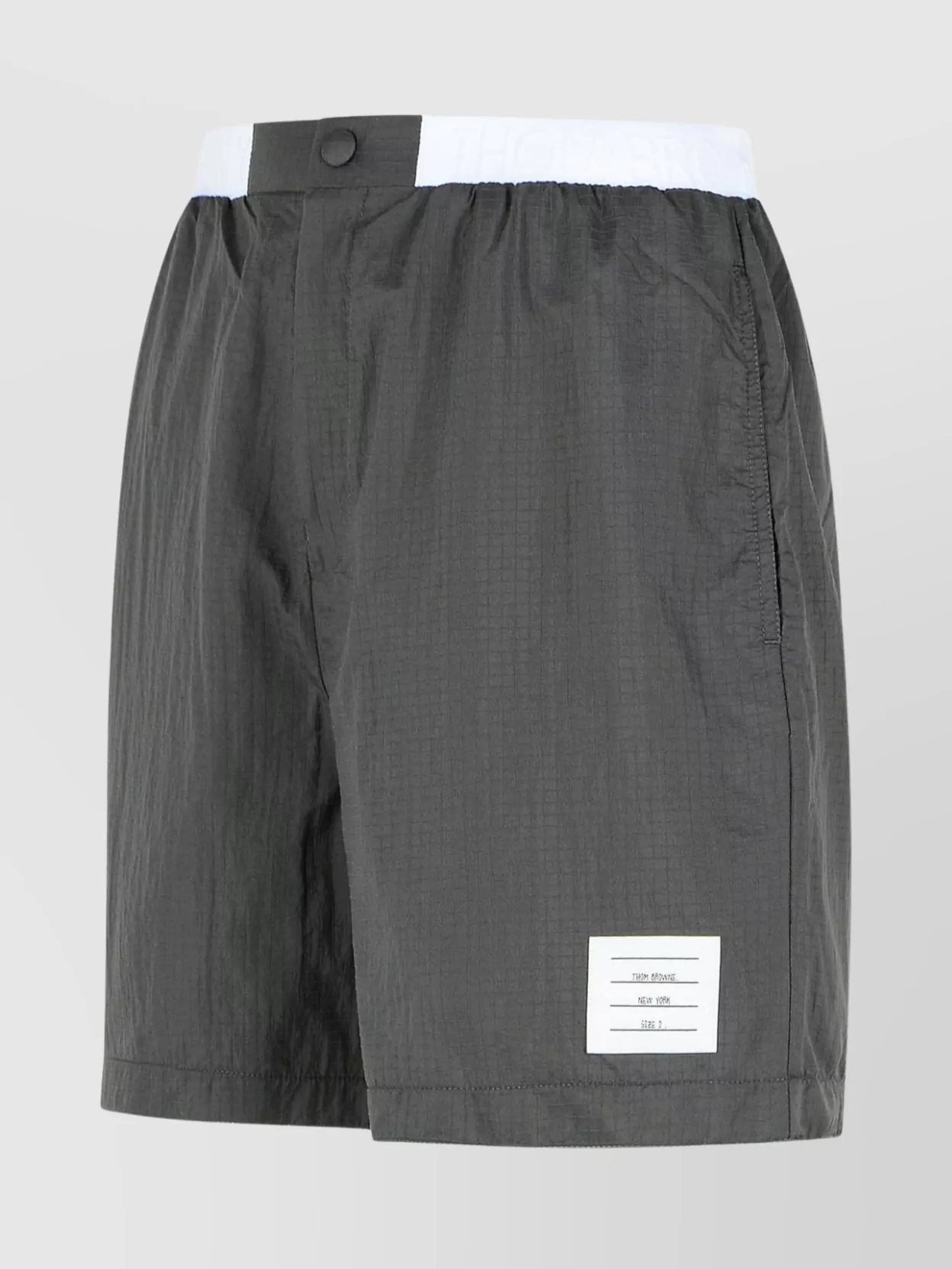Thom Browne Bermuda Shorts With Button Detail And Elastic Waistband