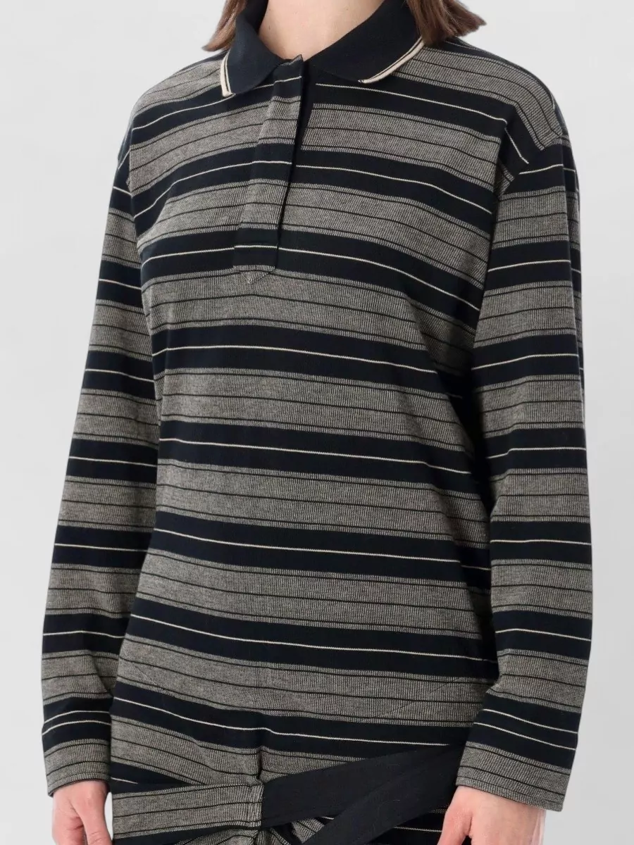 Isabel Marant Etoile Isea Striped Polo Mini Dress Belted