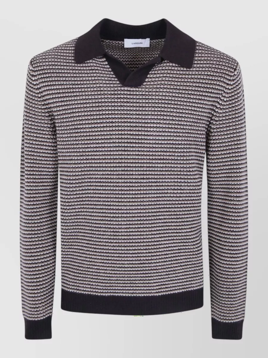Lardini wool cashmere polo sweater
