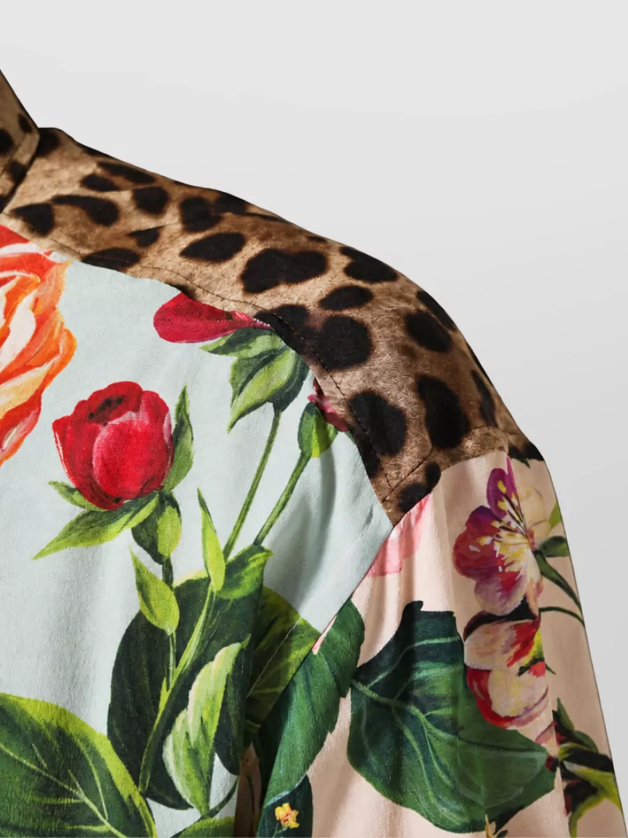 Dolce&Gabbana Silk Floral Animal Print Shirt