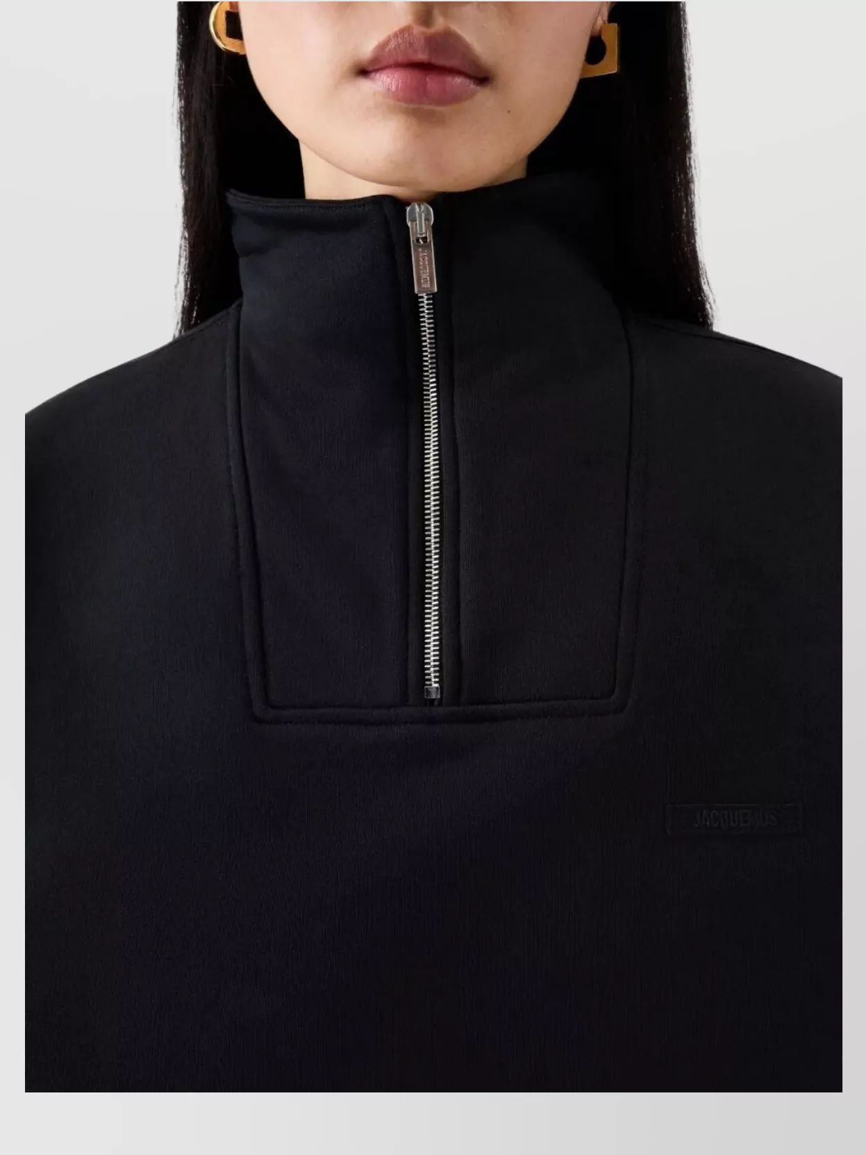 Jacquemus Ribbed Trucker Zip-Up Sweatshirt