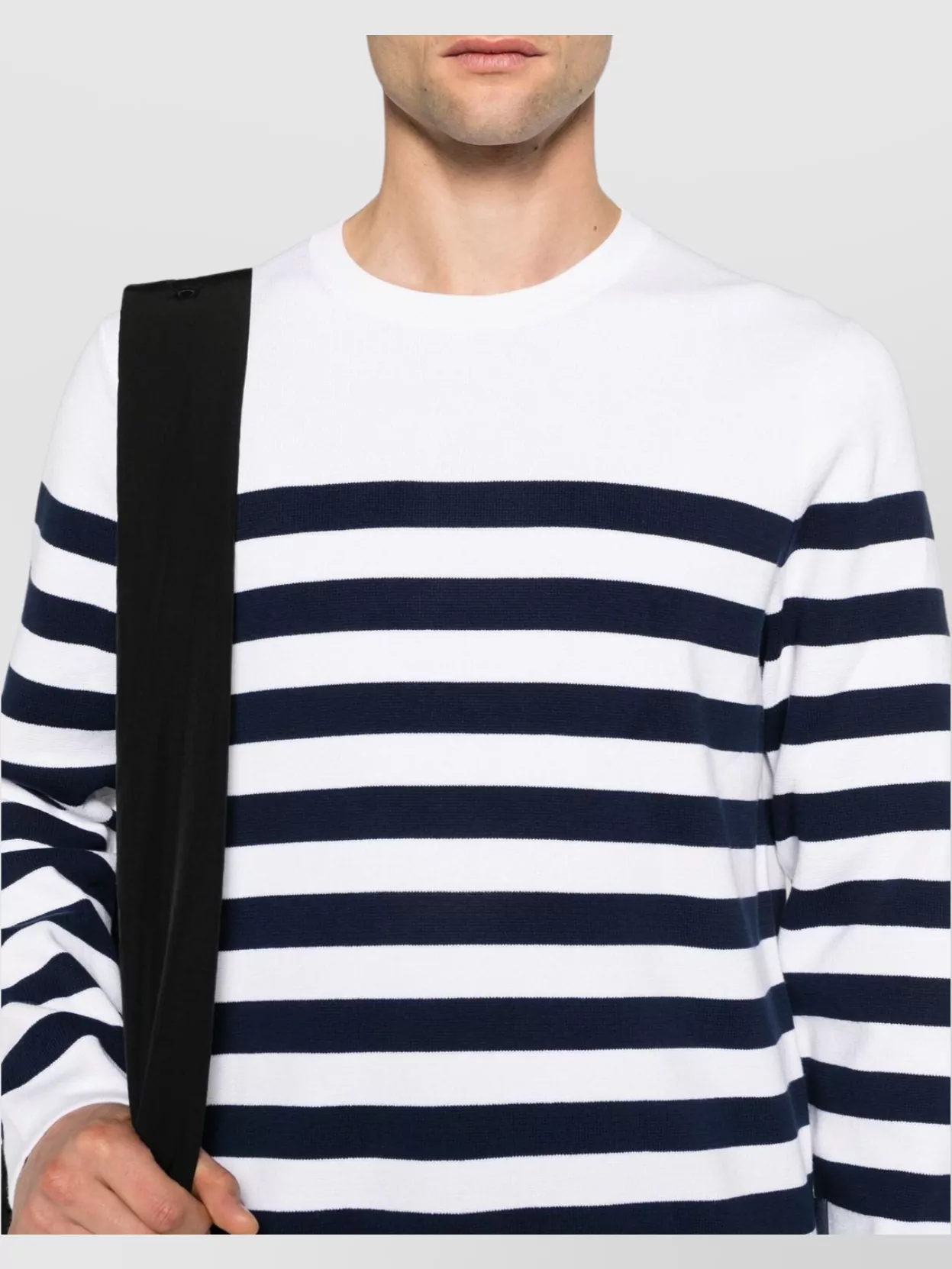 Michael Kors Striped Cotton Crew Neck Sweater